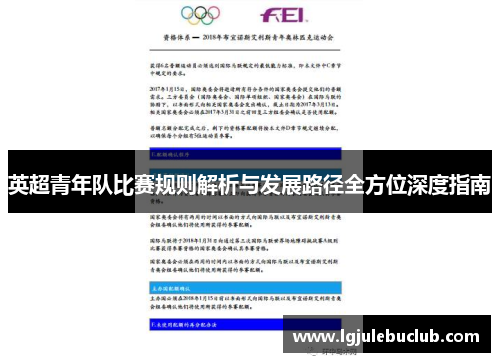 英超青年队比赛规则解析与发展路径全方位深度指南