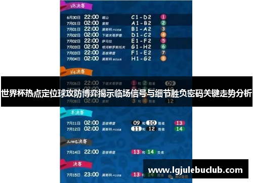 世界杯热点定位球攻防博弈揭示临场信号与细节胜负密码关键走势分析