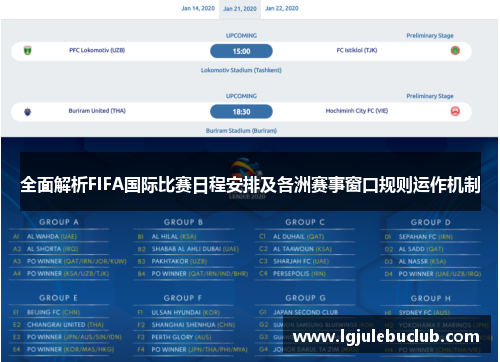 全面解析FIFA国际比赛日程安排及各洲赛事窗口规则运作机制