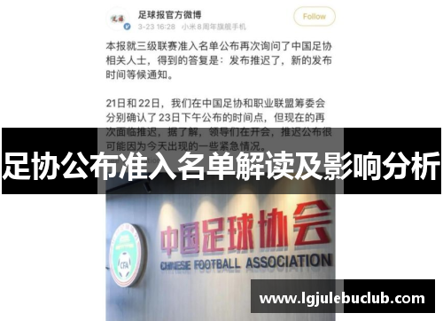 足协公布准入名单解读及影响分析