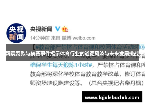 魏震罚款与禁赛事件揭示体育行业的道德风波与未来发展挑战 魏震罚款与禁赛事件揭示体育行业的道德风波与未来发展挑战